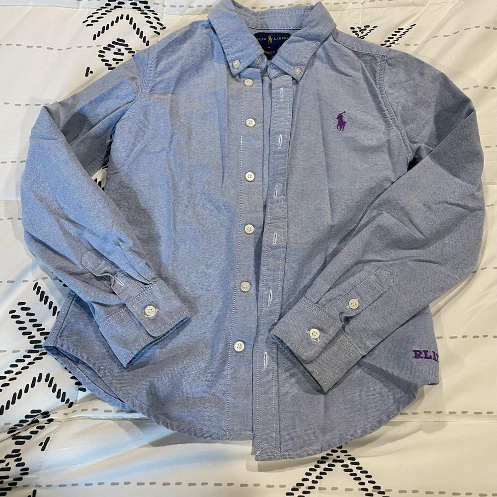 Girls button down polo size 8